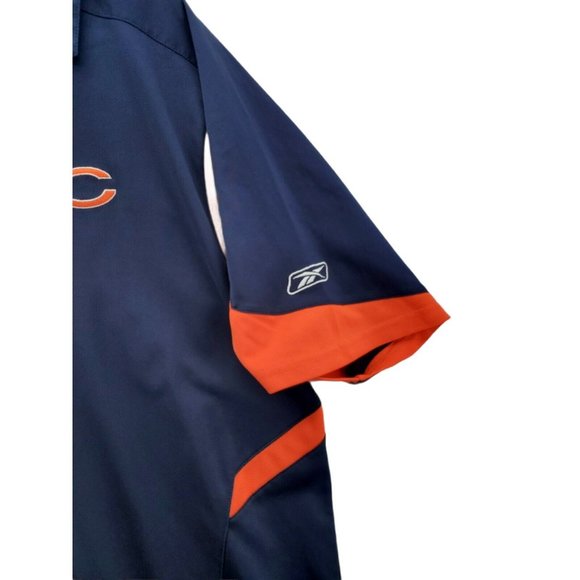 CHICAGO BEARS Shirt Men's Polo REEBOK Blue/Orange Size Extra Large - Picture 2 of 7